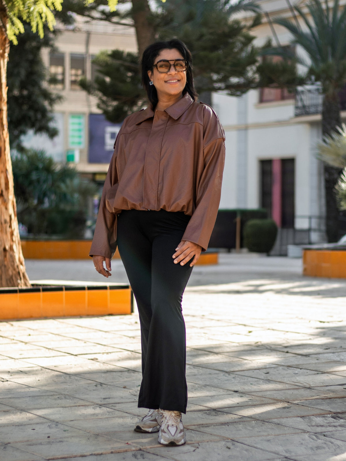 Chaqueta bomber de polipiel